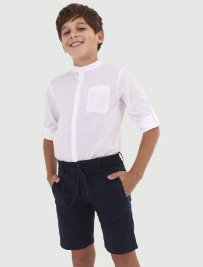 Camicia manica lunga lino Mayoral - bianco