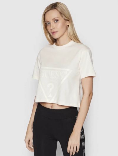 T-shirt manica corta sportiva Guess - bianco