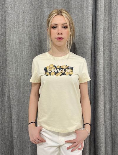 T-shirt manica corta Levi's - vaniglia