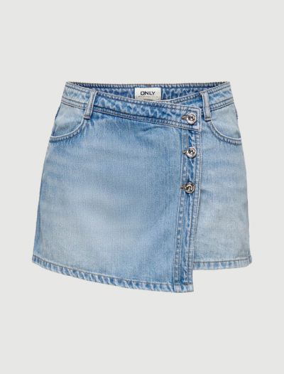 Pantalone corto Only - light blue denim