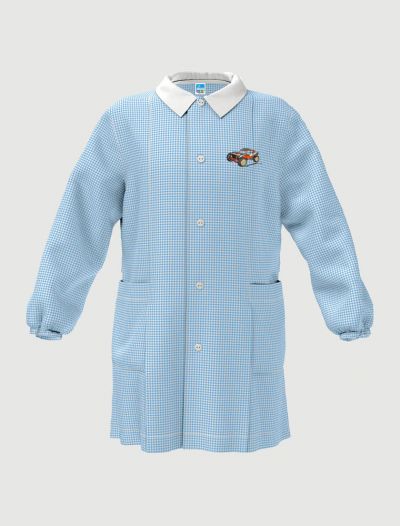 Grembiule asilo Siggi - bianco azzurro