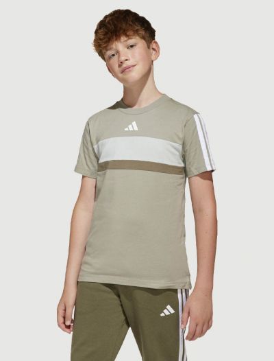 T-shirt manica corta sportiva Adidas - beige bianco