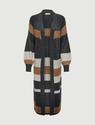 Capospalla in lana Jdy - dark grey melange