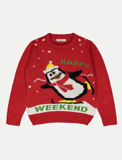 Pullover manica lunga Melby - rosso