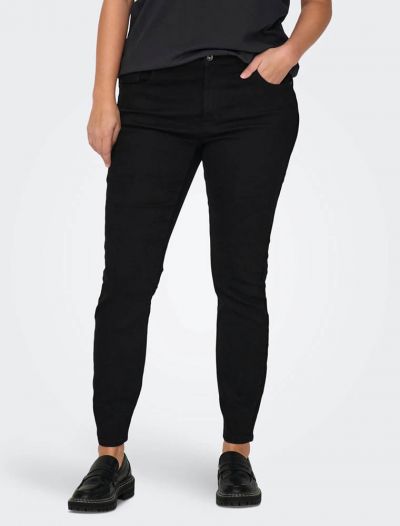 Pantalone lungo in jeans. chiusura co... - black denim