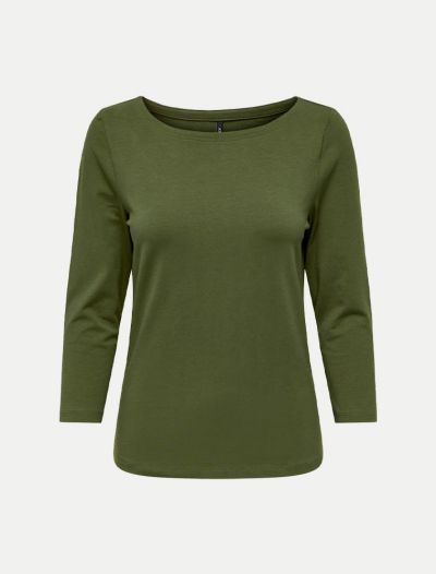 Maglia manica lunga curvy Only - Carmakoma - winter moss