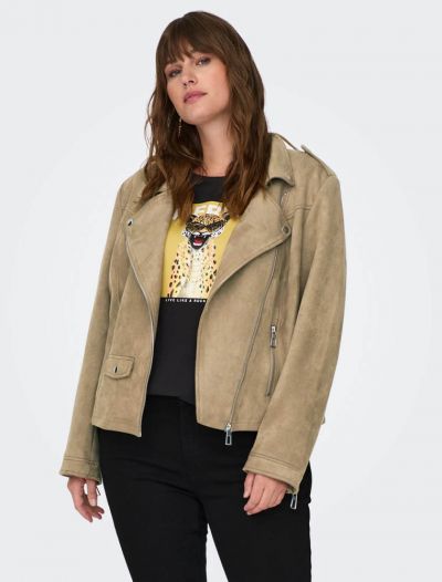 Giubbino ecopelle Only - Carmakoma - grigio scuro