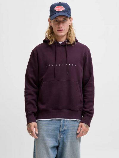 Maglia in felpa cappuccio Jack & Jones - melanzana