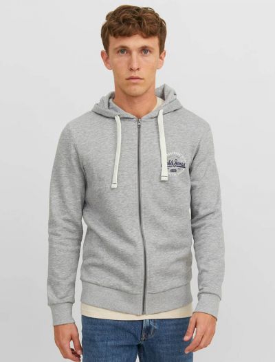 Maglia in felpa aperta Jack & Jones - grey melange