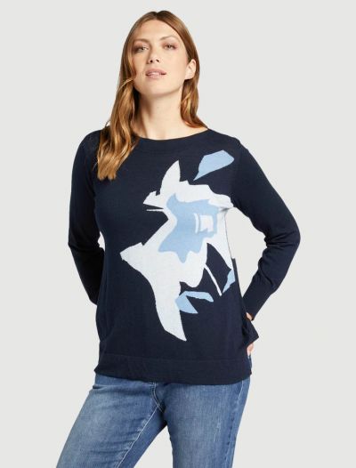 Maglia manica lunga curvy Luisa Viola - fantasia