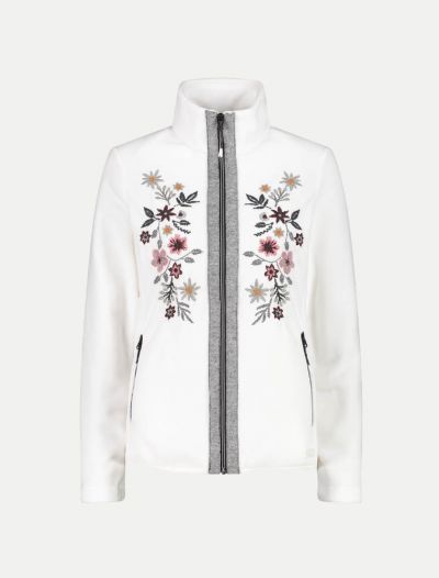 Maglia in pile con zip Cmp - bianco gesso