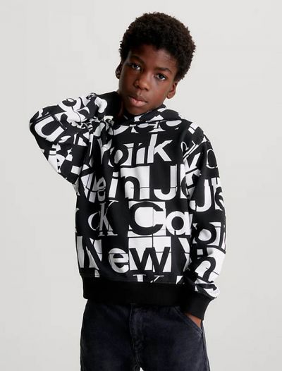 Maglia in felpa Calvin Klein - bianco nero