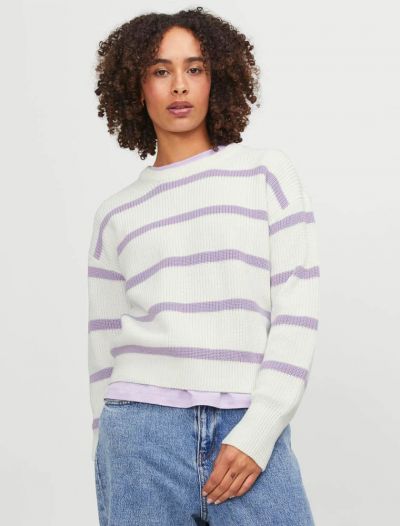 Pullover manica lunga Jjxx - lilla bianco