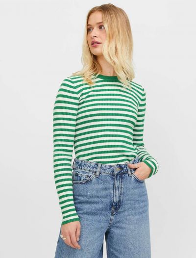Maglia manica lunga Jjxx - verde bianco