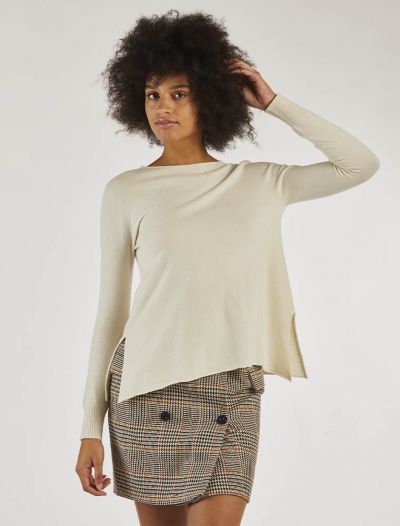 Maglia manica lunga Knit - San Babila - panna