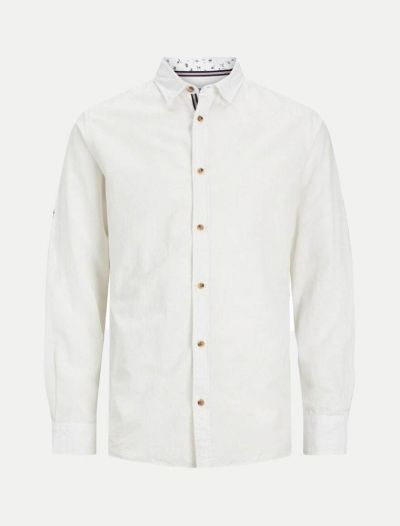 Camicia manica lunga casual Jack & Jones - white