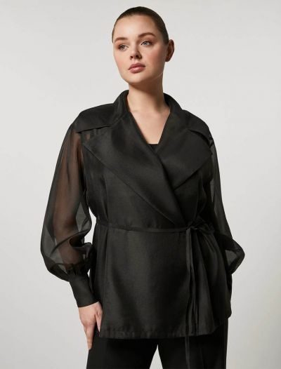 Camicia manica lunga curvy Persona - nero
