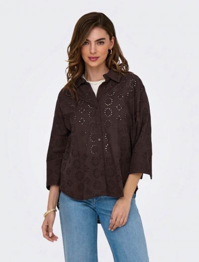 Camicia manica lunga Jdy - cioccolato