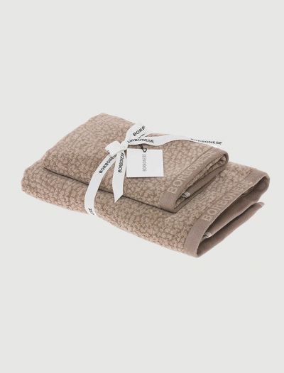 Completo asciugamani Borbonese - marron glace'