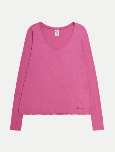 T-shirt manica lunga sportiva Champion - viola