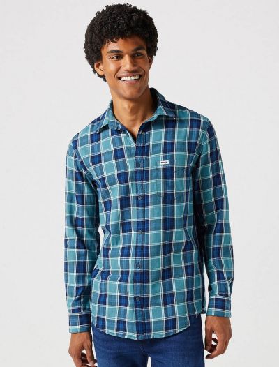 Camicia manica lunga casual Wrangler - hydro