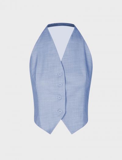 Gilet Sandro Ferrone - celeste