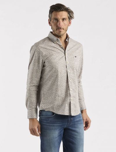 Camicia manica lunga casual Fynch-hatton - marrone