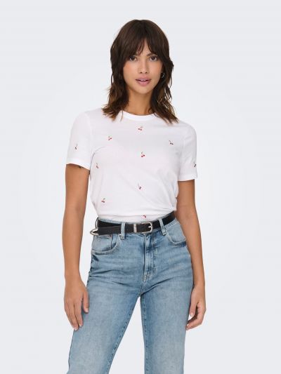 T-shirt manica corta Only - ciliegia