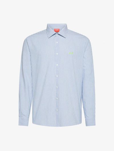 Camicia manica lunga Sun68 - azzurro bianco