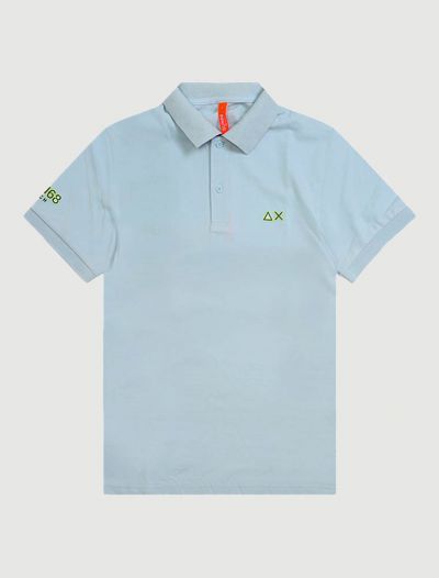 Polo manica corta Sun68 - azzurro