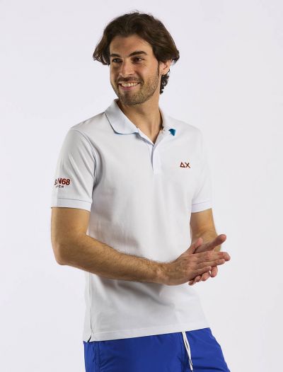 Polo manica corta Sun68 - bianco