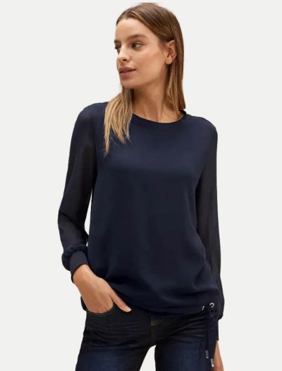 Camicia manica lunga Street One - blu