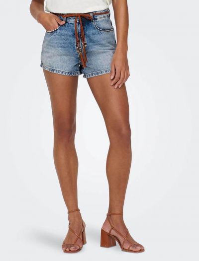Pantalone corto Only - light blue denim