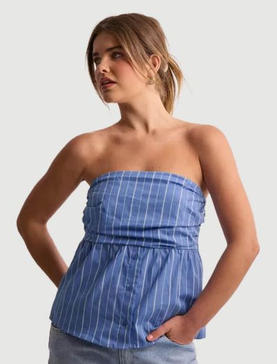 Top Only - blu bianco