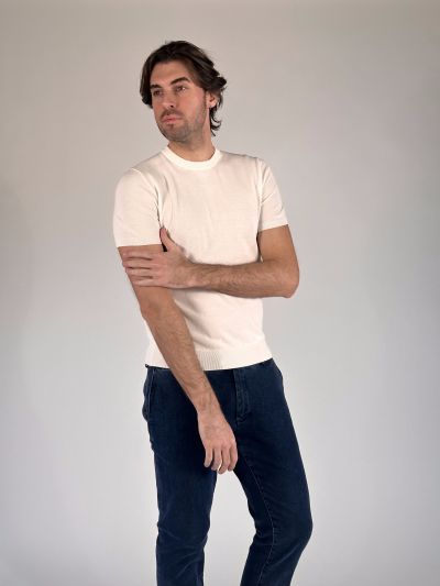 Maglia manica corta Blu Homme - naturale