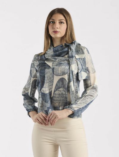 Camicia manica lunga giovane Rinascimento - blu