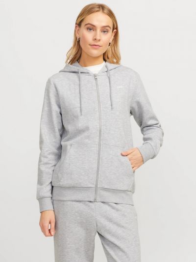 Maglia in felpa zip cappuccio Jjxx - light grey melange
