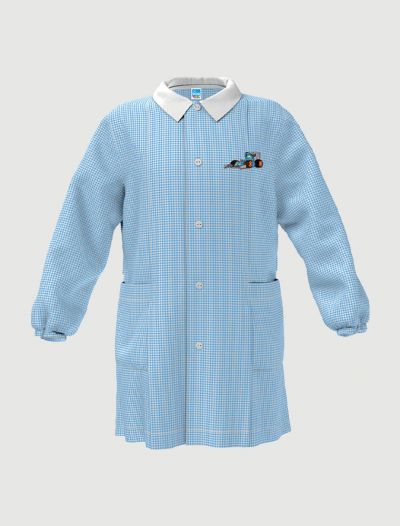 Grembiule asilo Siggi - bianco azzurro