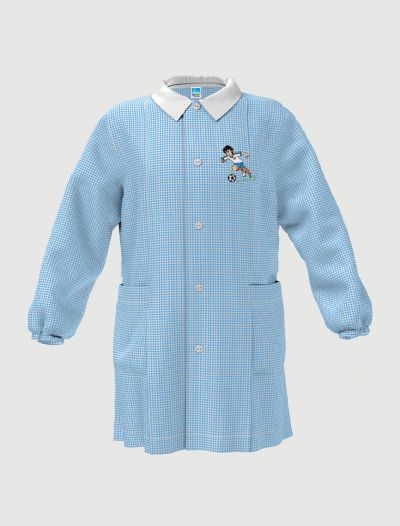 Grembiule asilo Siggi - bianco azzurro