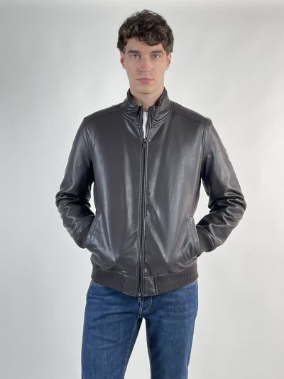 Giubbino ecopelle Cranberry - moro
