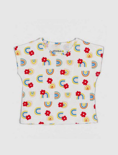 T-shirt manica corta Losan - ecru