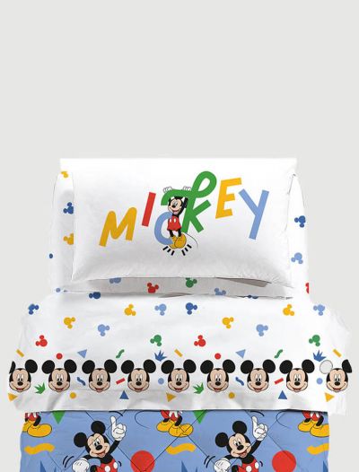 Completo lenzuola 1 piazza Disney - azzurro