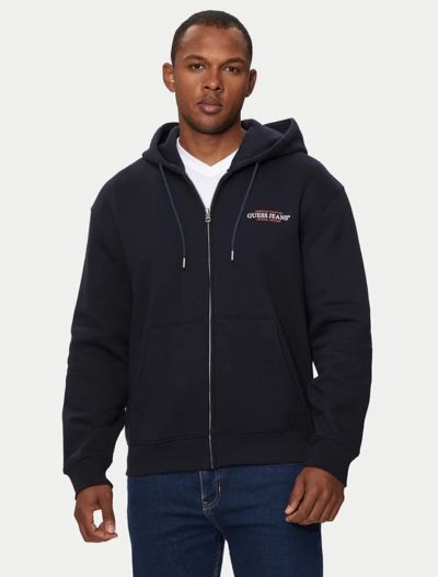 Maglia in felpa aperta Guess Jeans - black