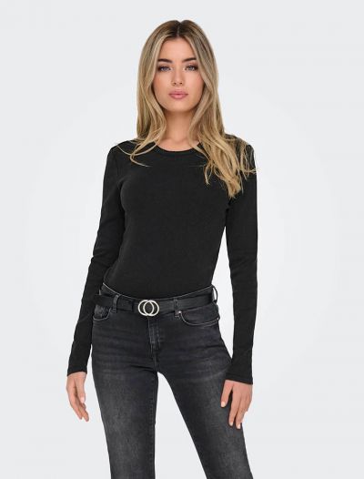 Maglia manica lunga Only - black