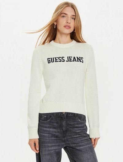 Pullover manica lunga Guess Jeans - bianco