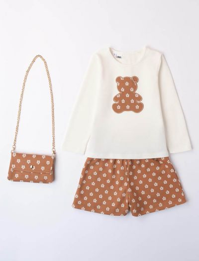 Completo maglia con gonna I Do - beige