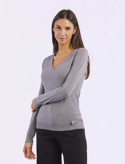 Maglia manica lunga Artigli - grigio melange