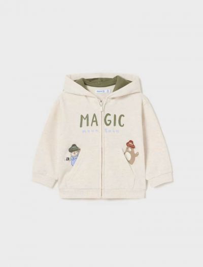 Maglia in felpa aperta Mayoral - latte
