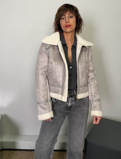 Giaccone montone Yes Zee - grigio