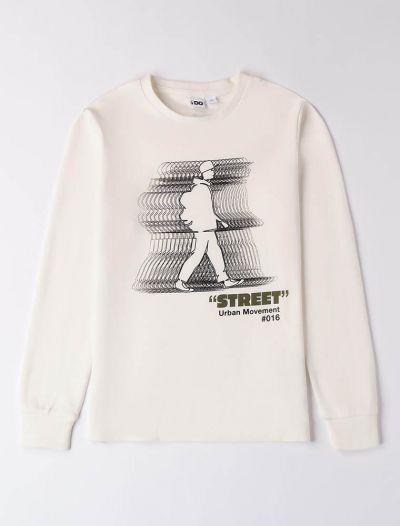 T-shirt manica lunga I Do - panna